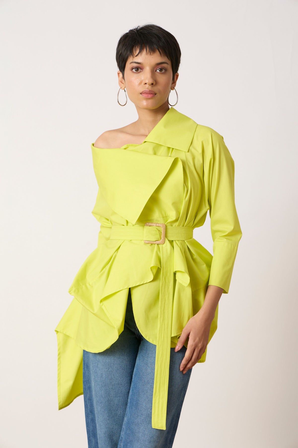 Ayaka Sulphur Lime Shirt