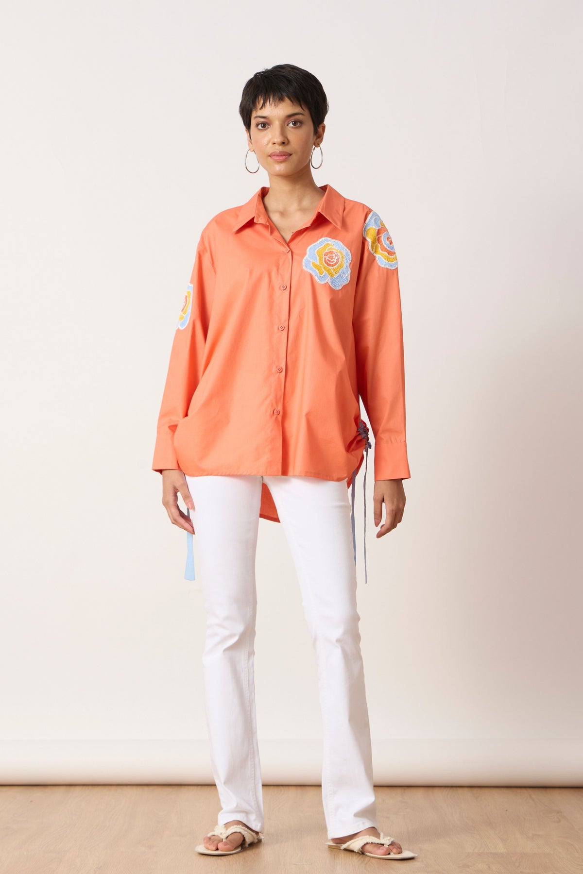 Eva Applique Spiced Coral Shirt