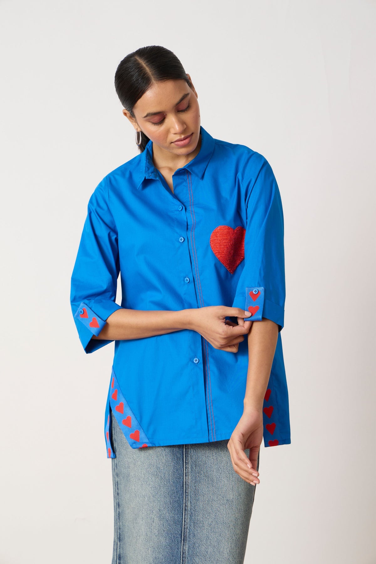 Doris Aster Blue Shirt