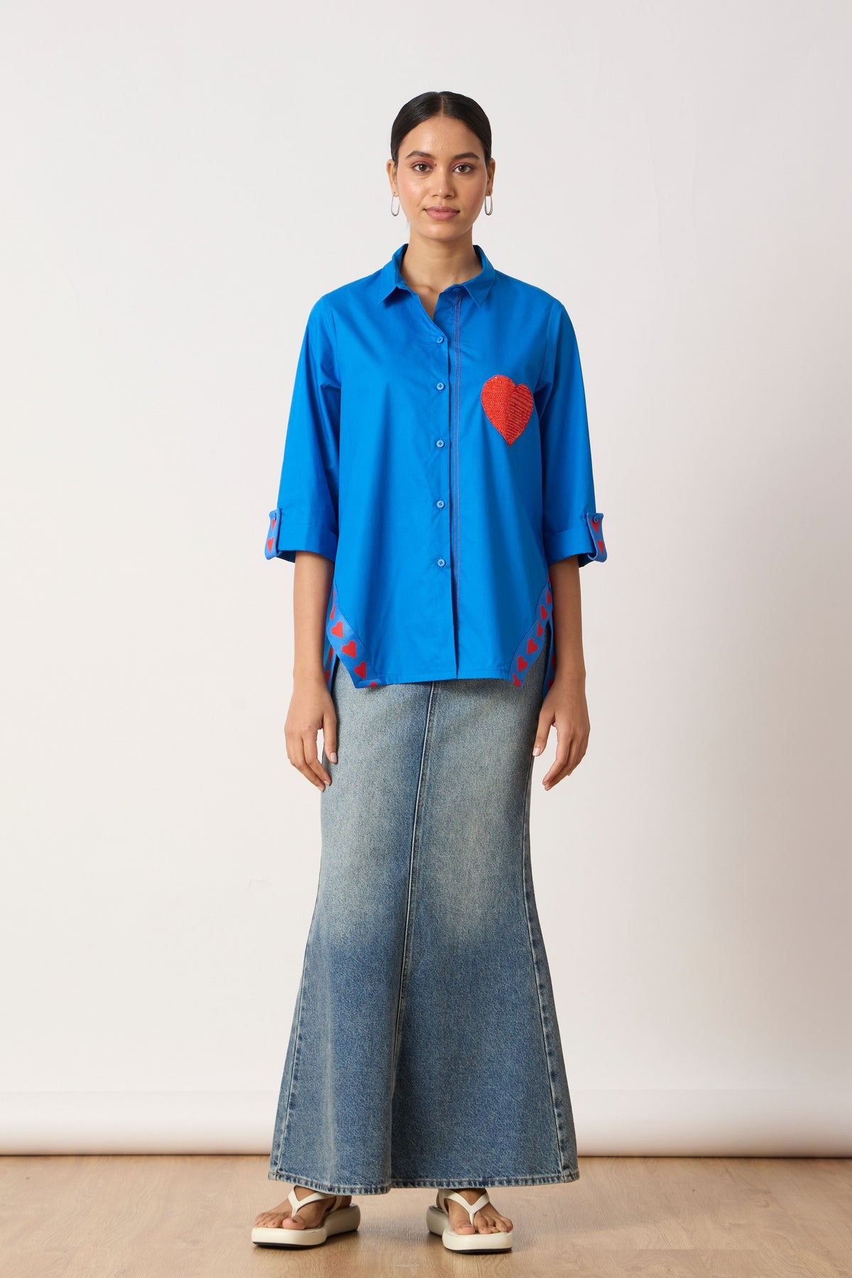 Doris Aster Blue Shirt