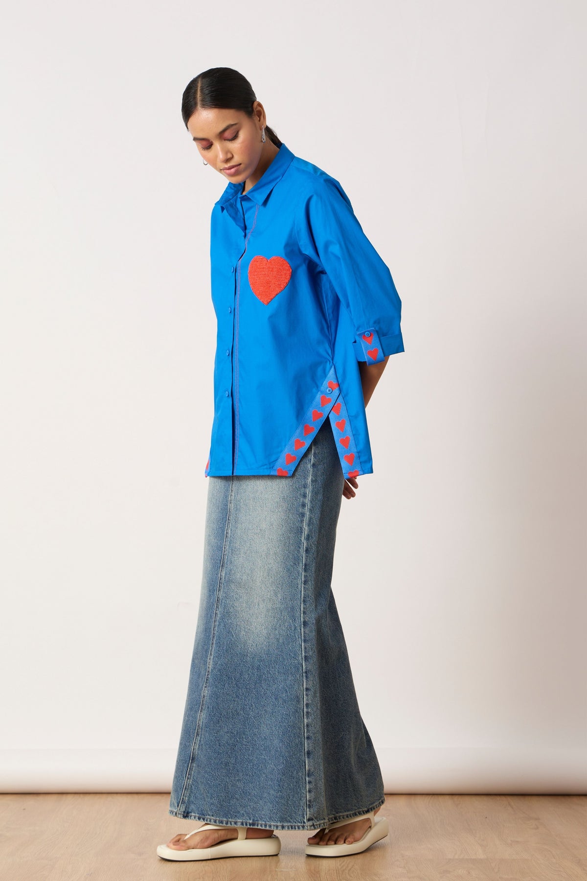 Doris Aster Blue Shirt