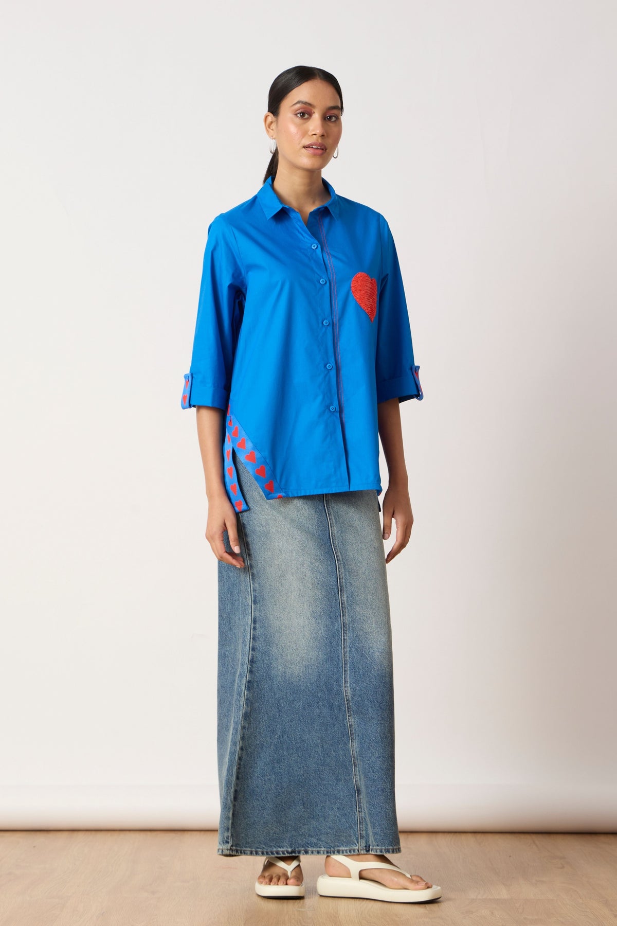 Doris Aster Blue Shirt