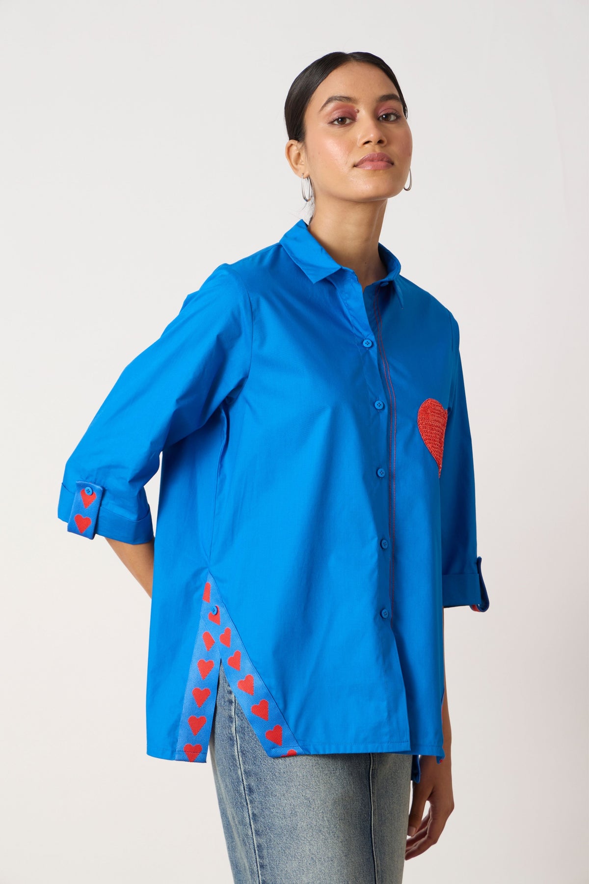 Doris Aster Blue Shirt