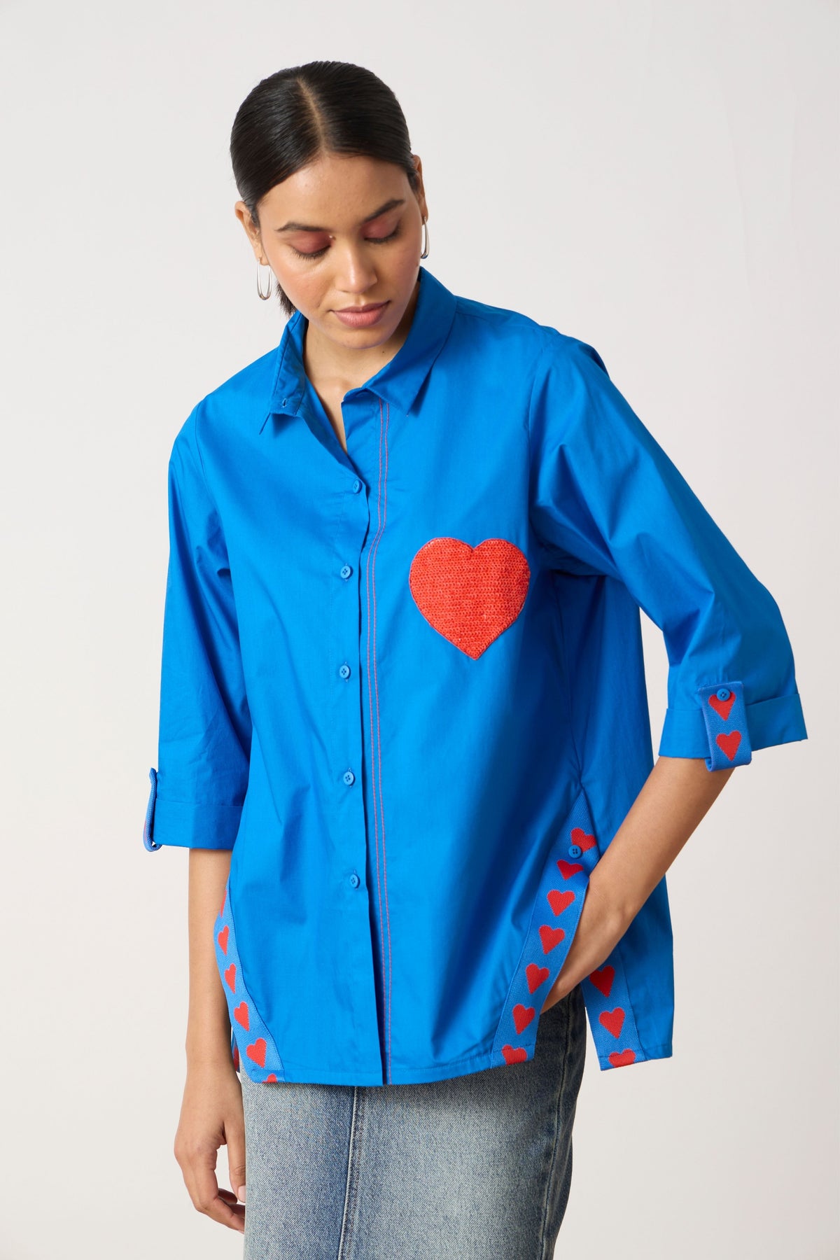 Doris Aster Blue Shirt