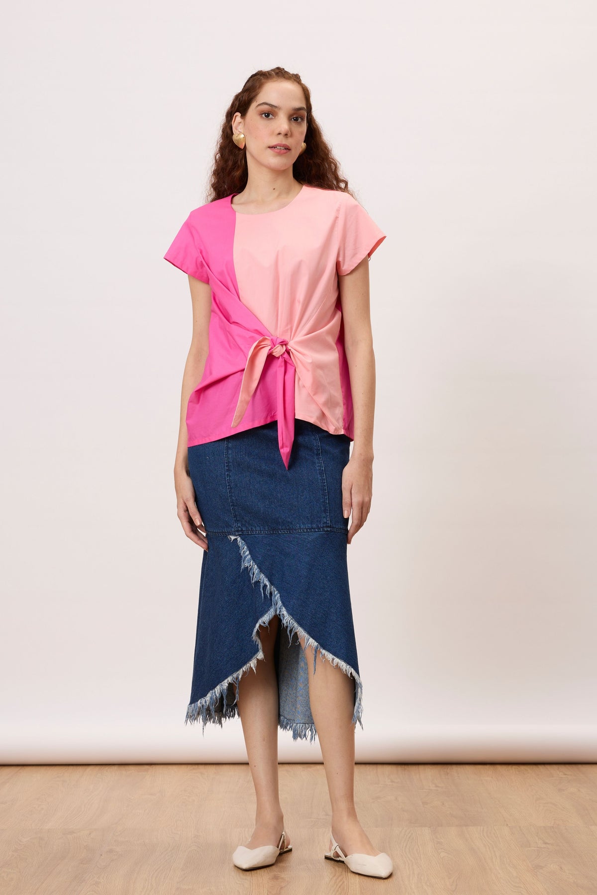 Annika Tie Azalea Pink Top