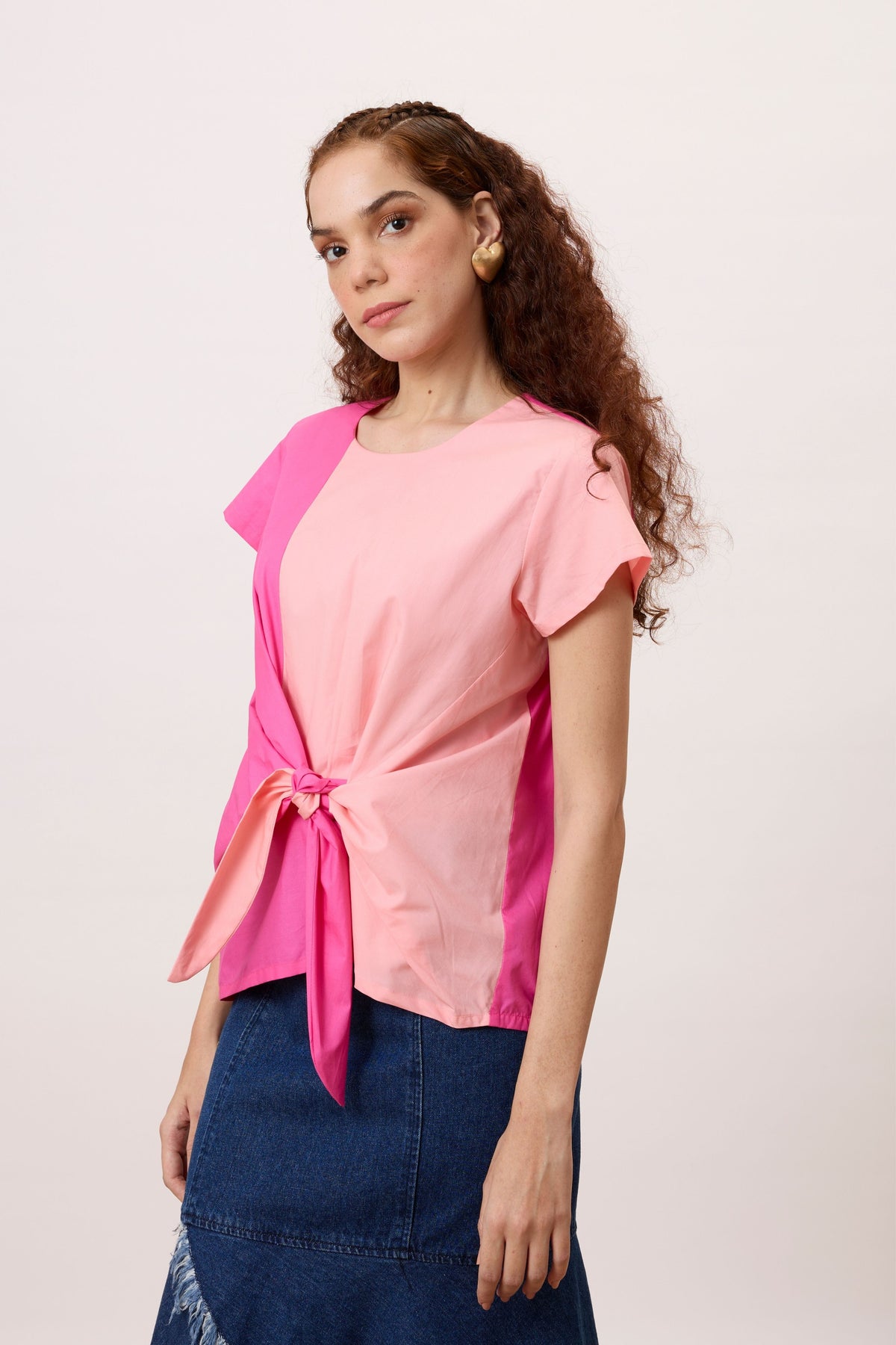 Annika Tie Azalea Pink Top