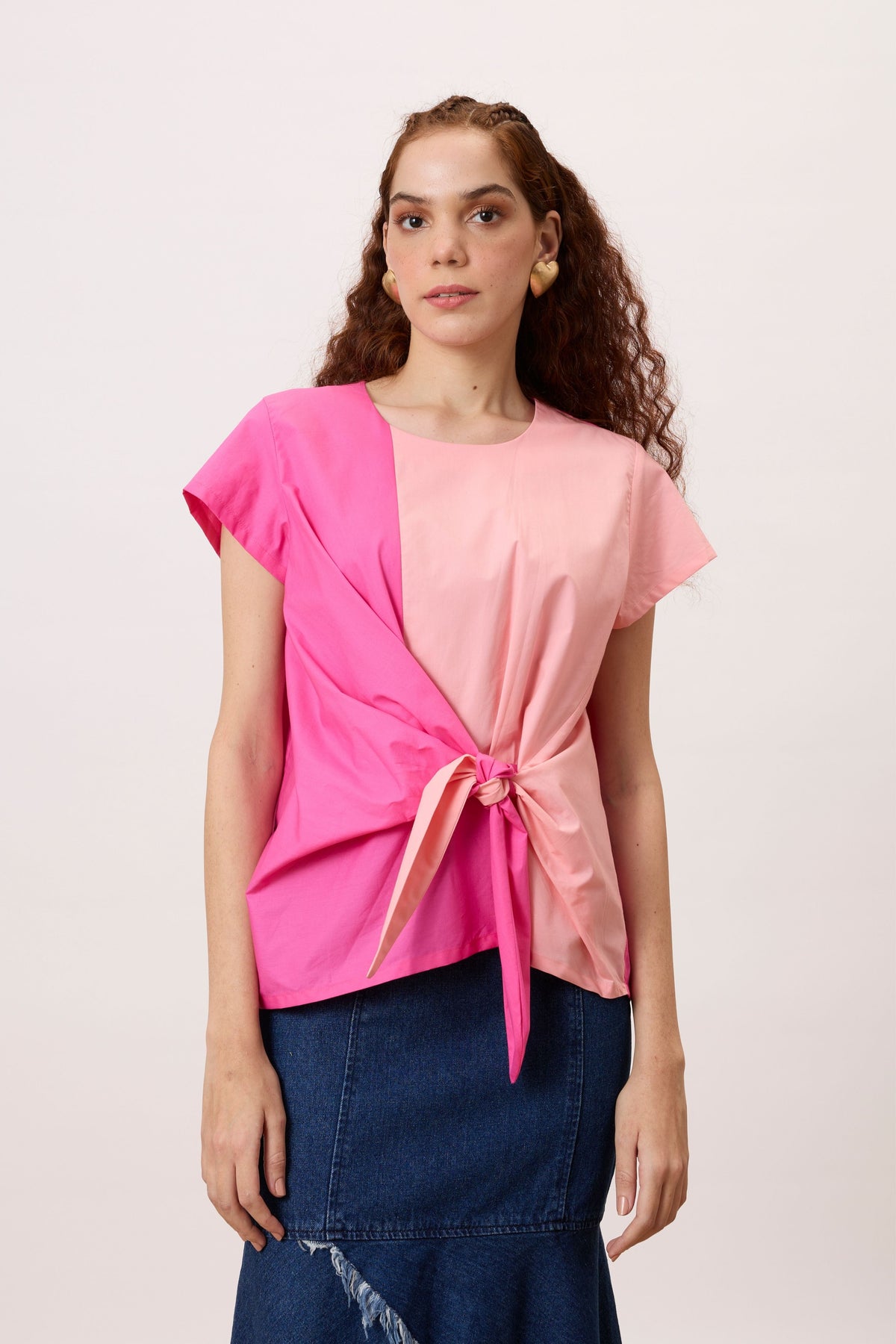 Annika Tie Azalea Pink Top