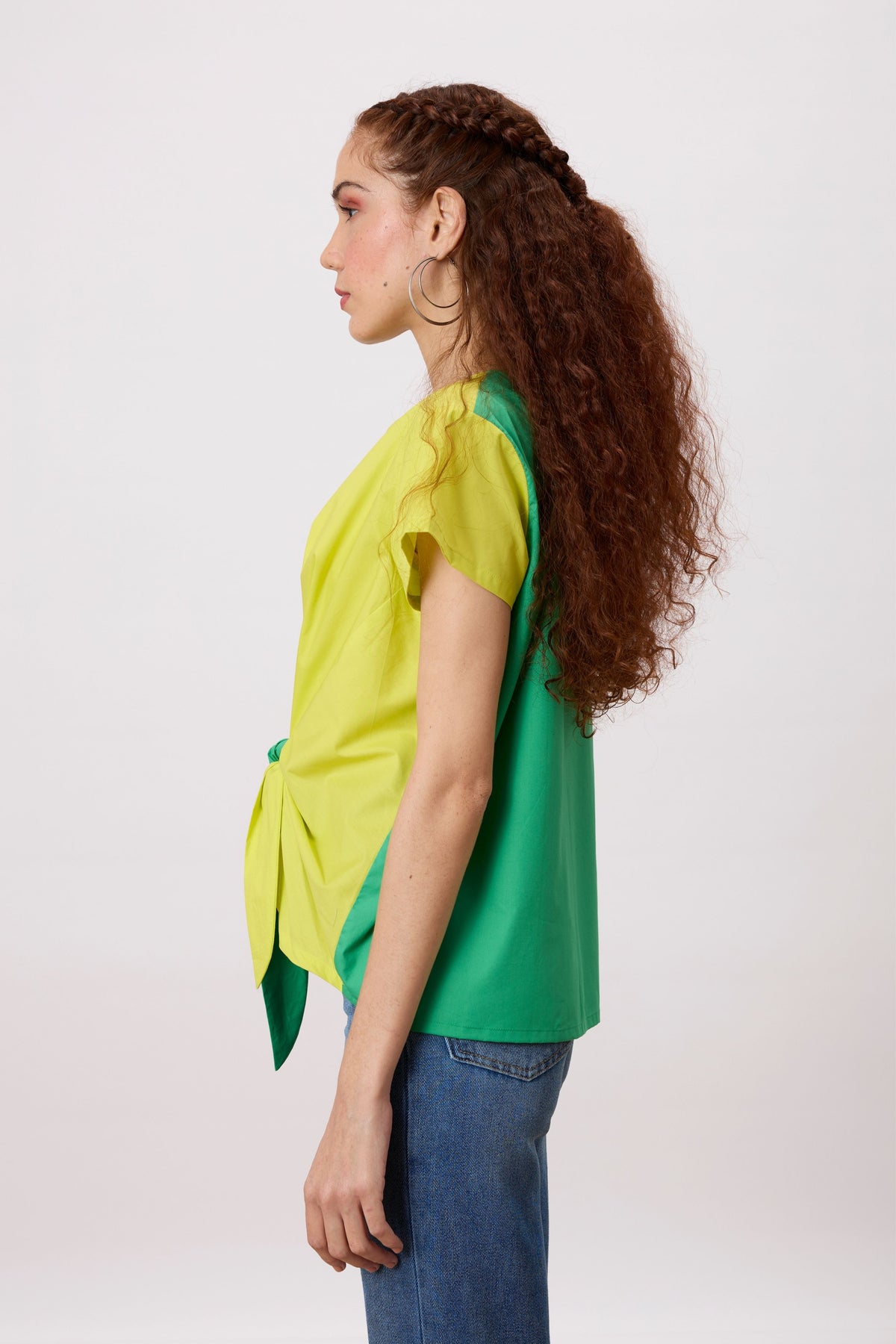 Annika Tie Island Green Top