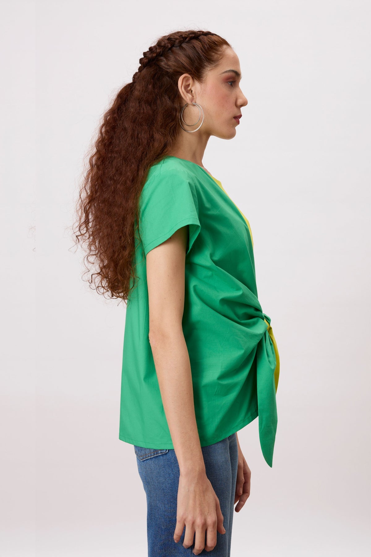 Annika Tie Island Green Top