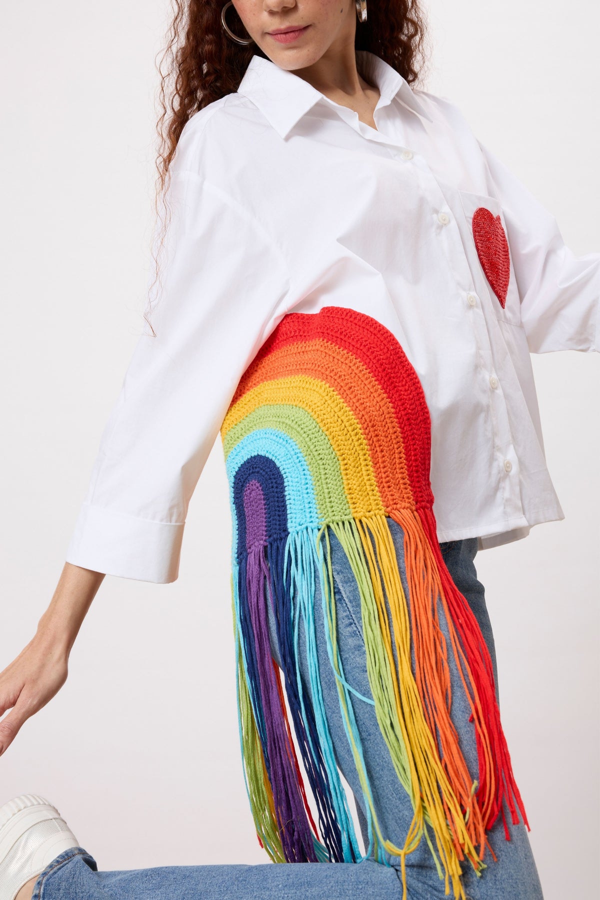 Rainbow Bright White Shirt