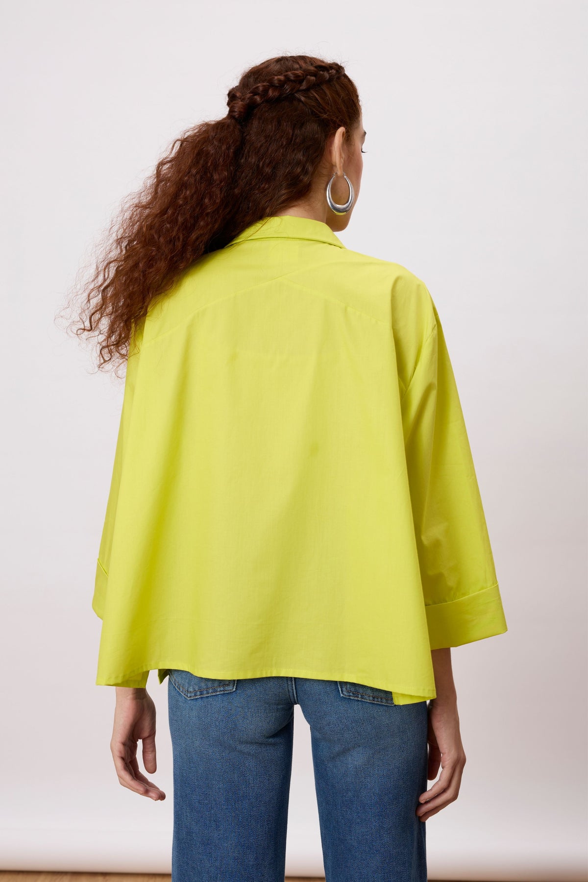 Anne Applique Sulphur Lime Shirt