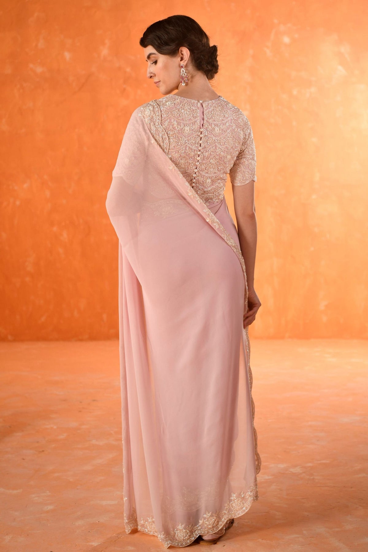 Pink Chandelier Saree