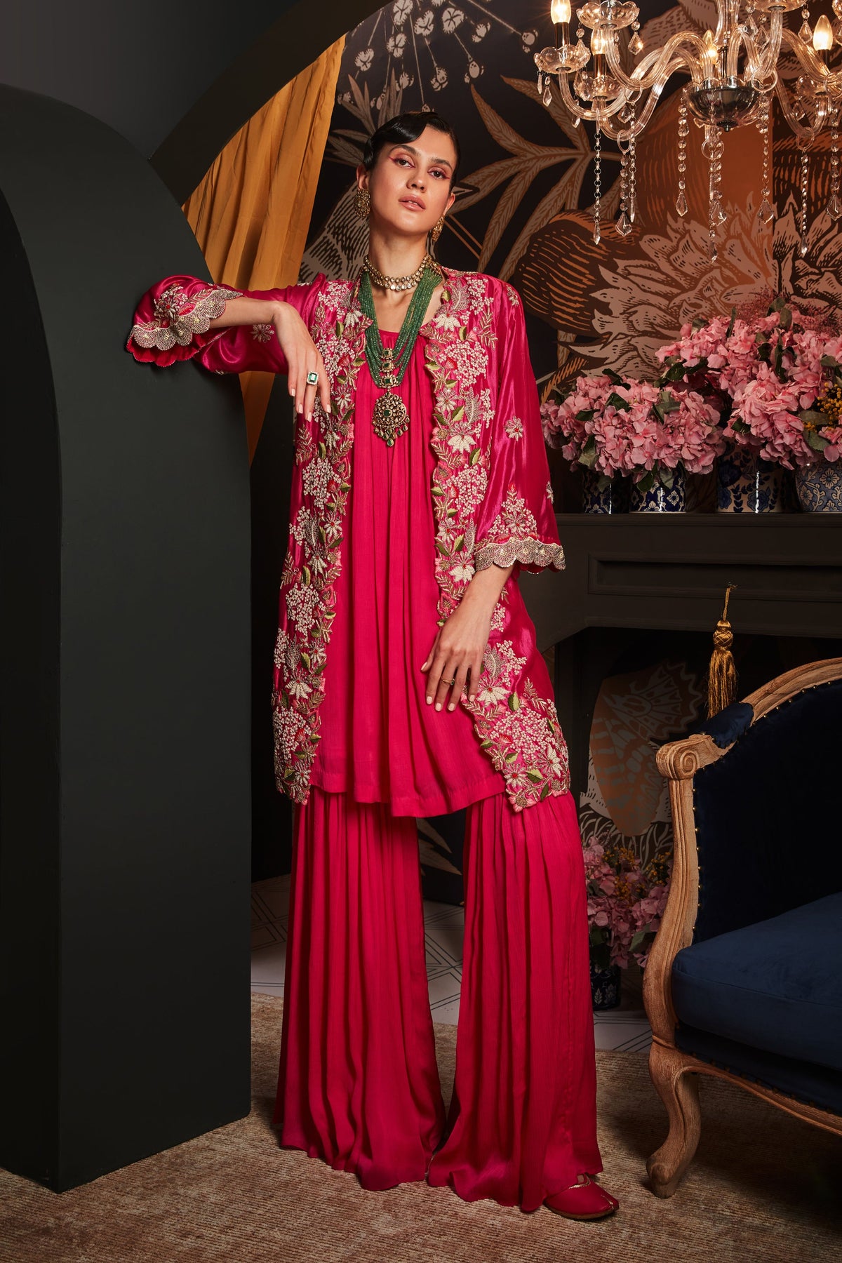 Fuchsia Sharara Set