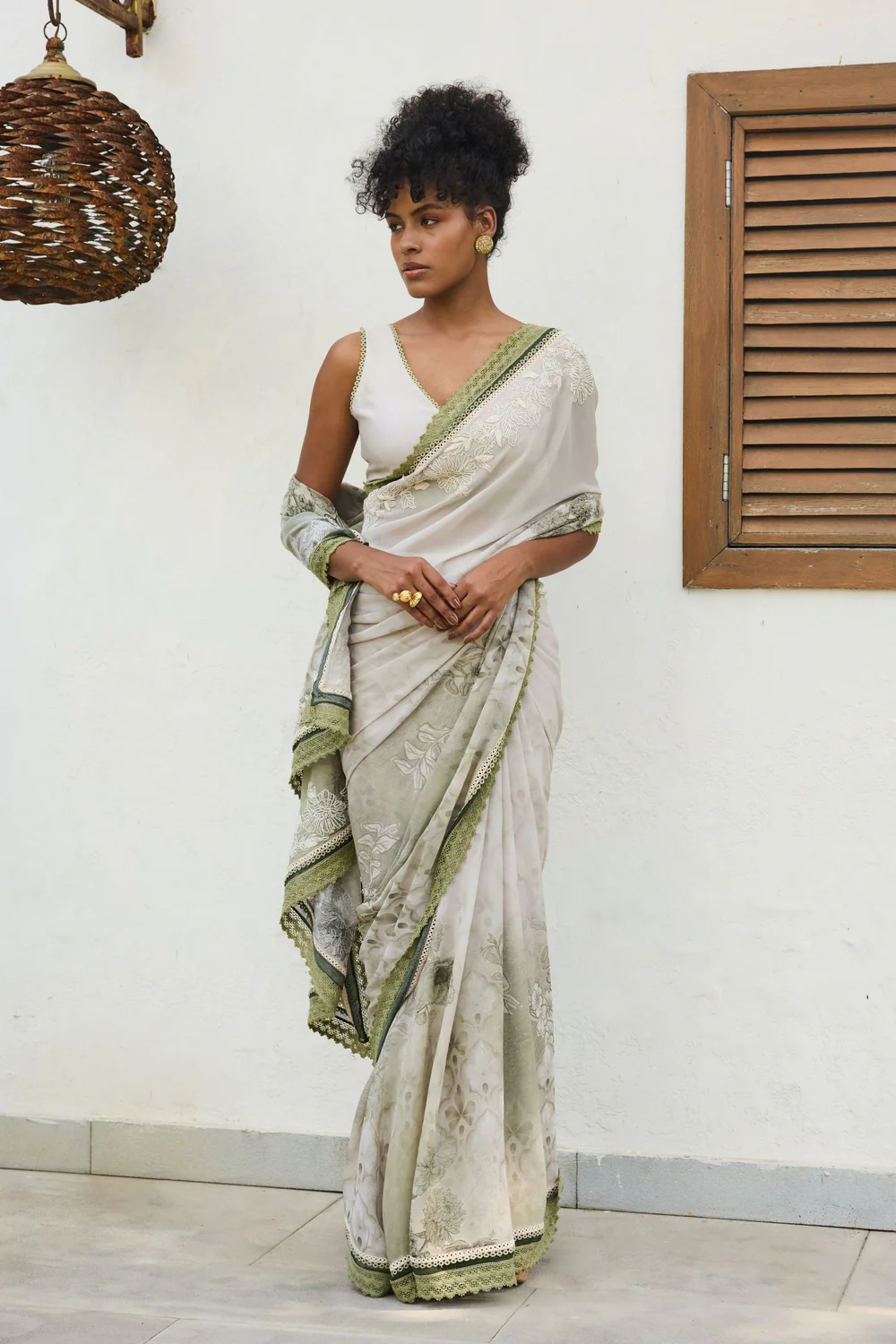 Ira Printed Saree Set