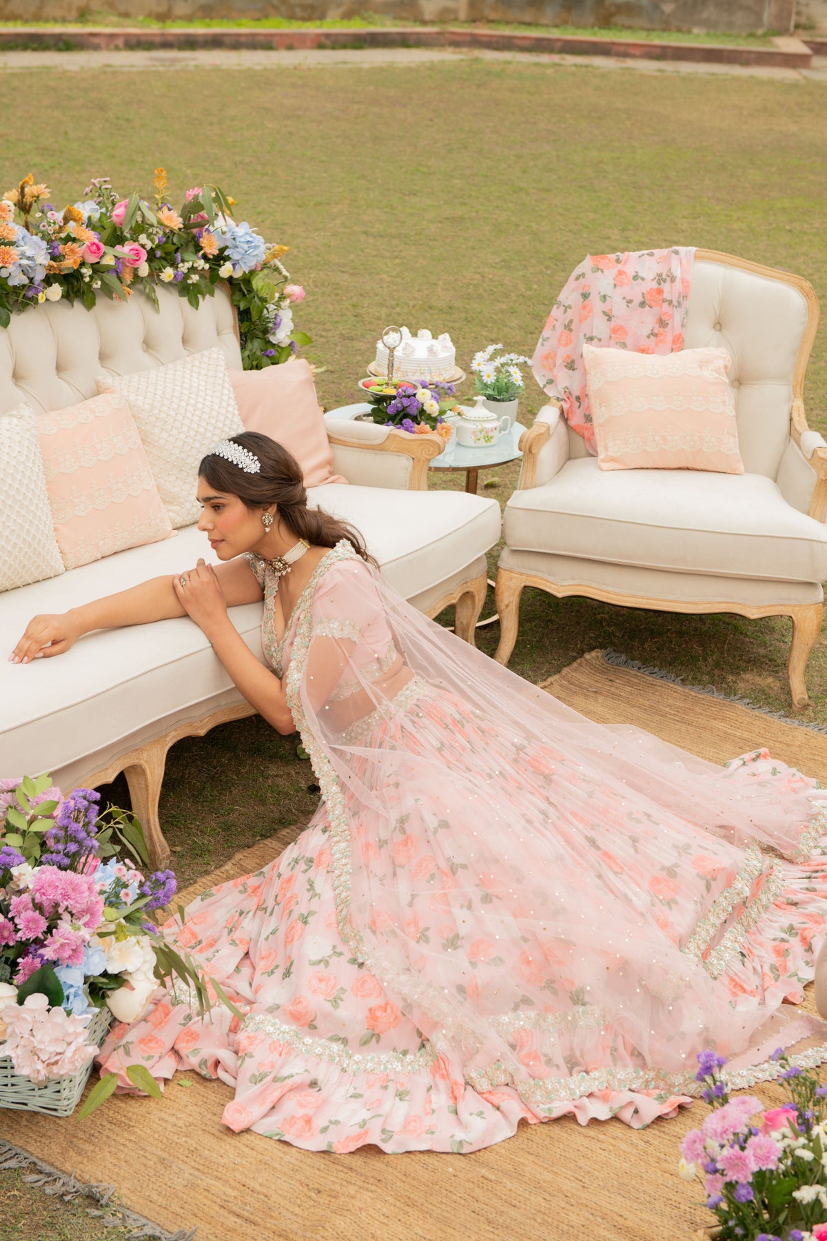 Pink Citrus Rose Lehenga