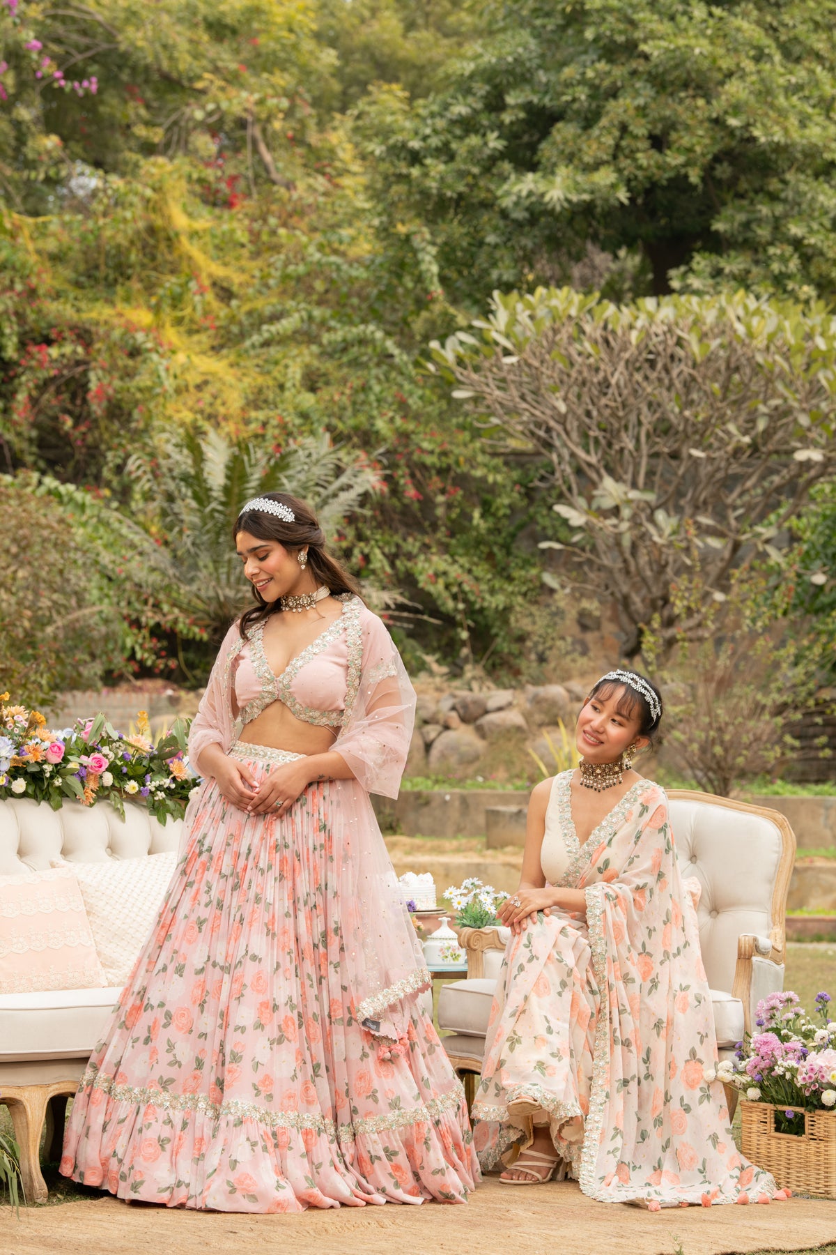 Pink Citrus Rose Lehenga