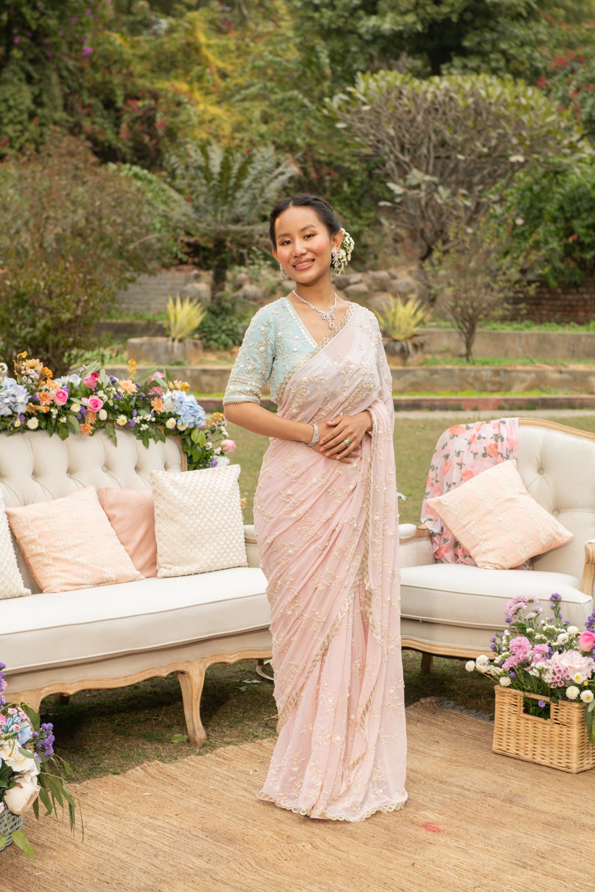 Pink Uncut Saree