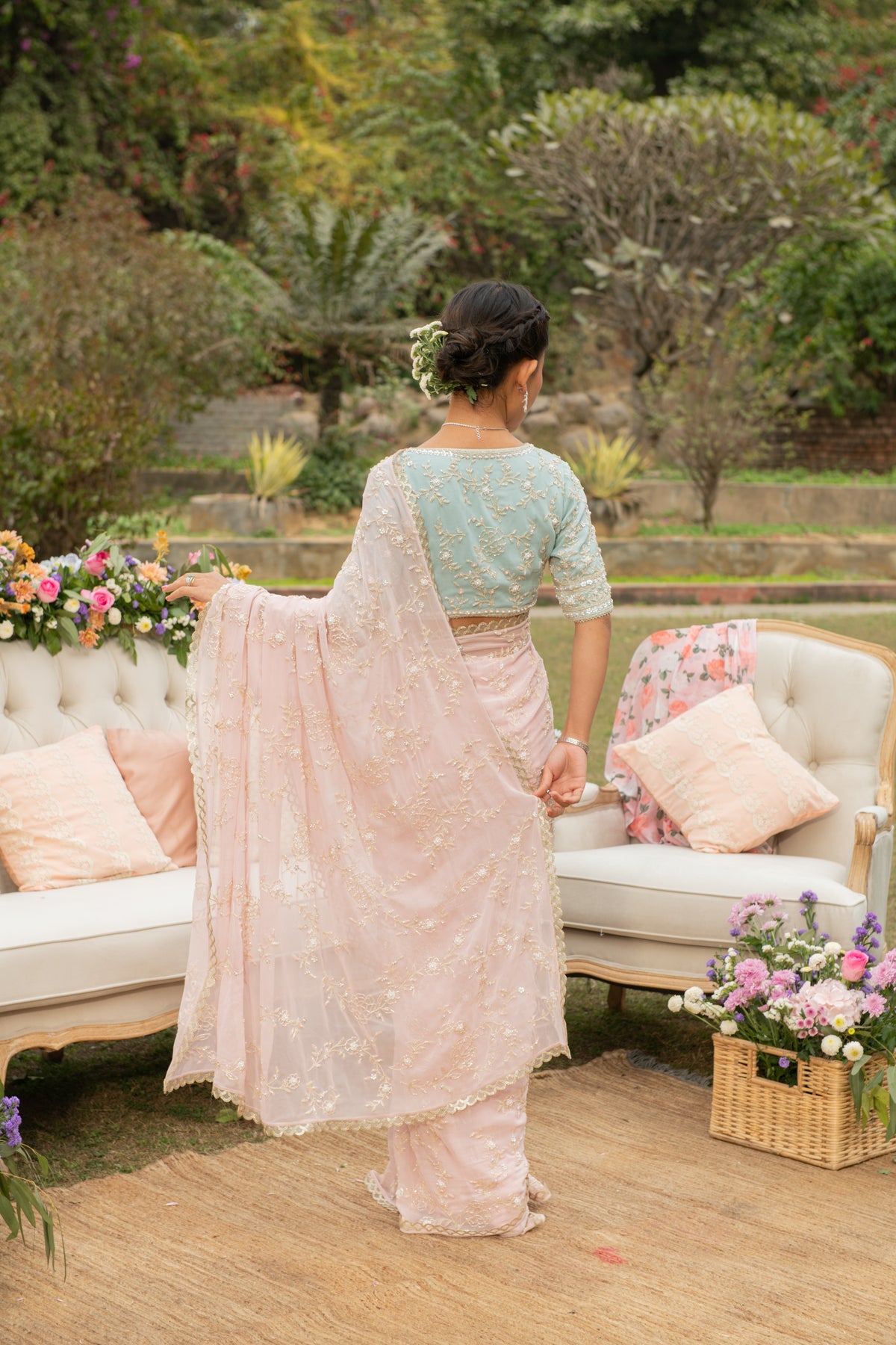 Pink Uncut Saree