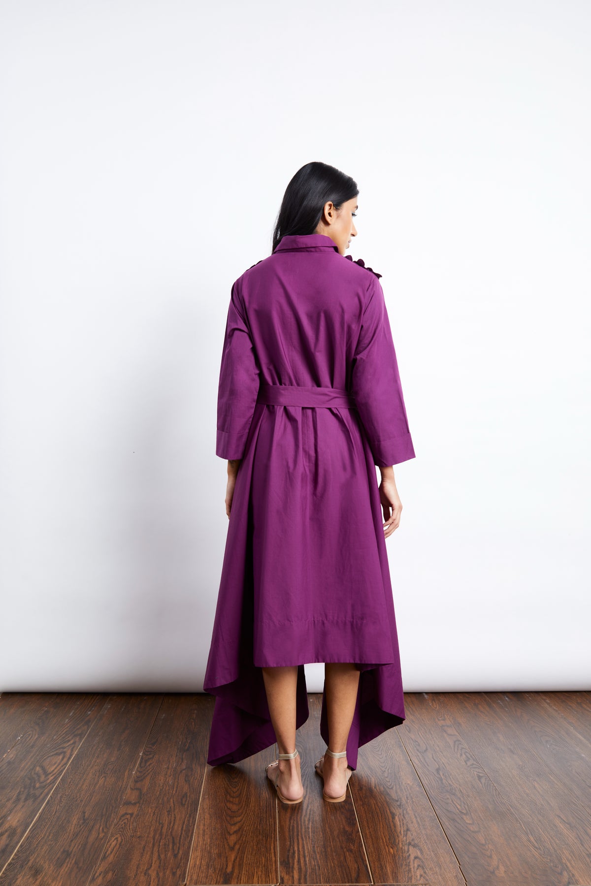 Magenta summer cape dress