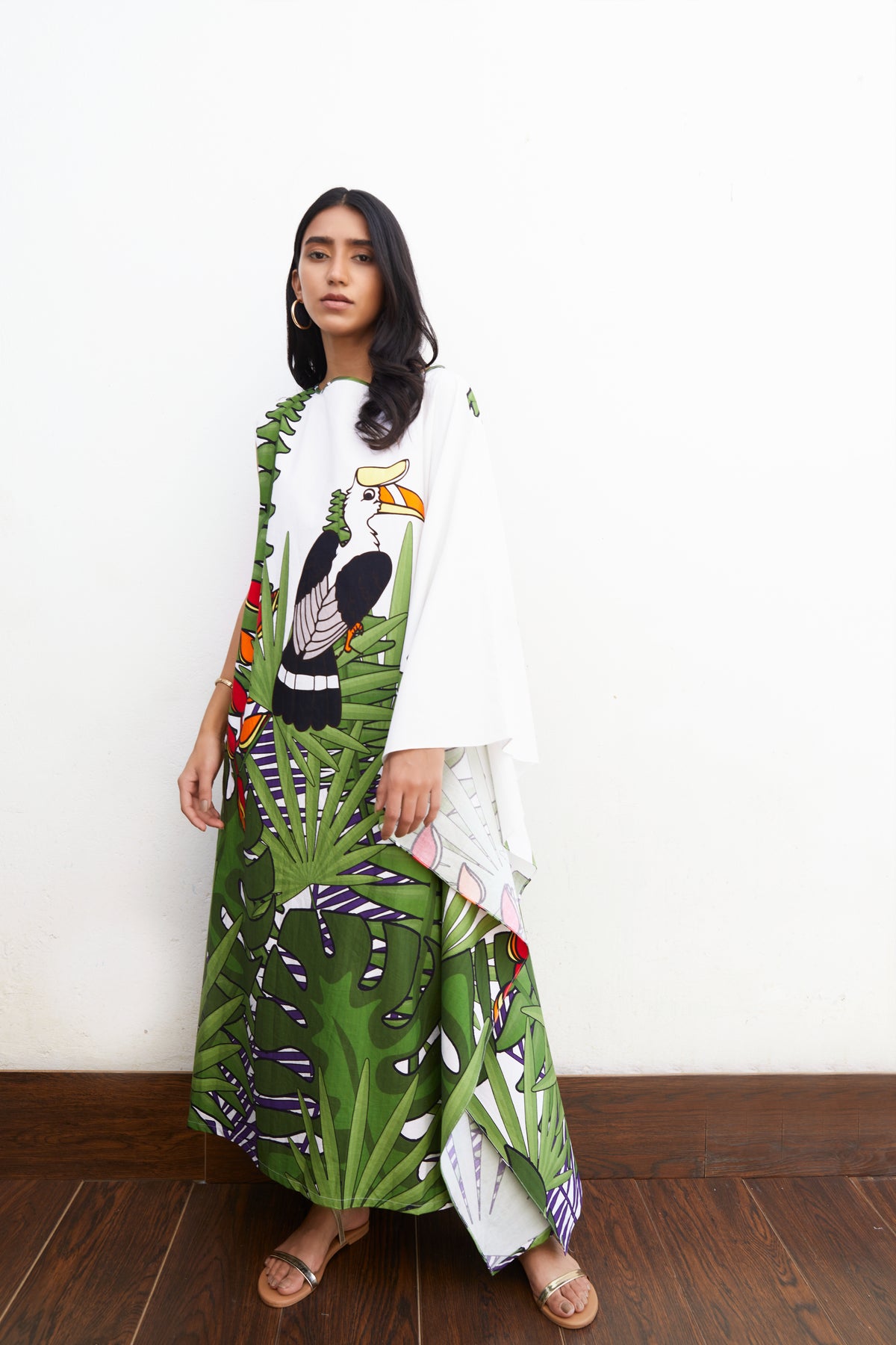 Parijat Print kaftan dress