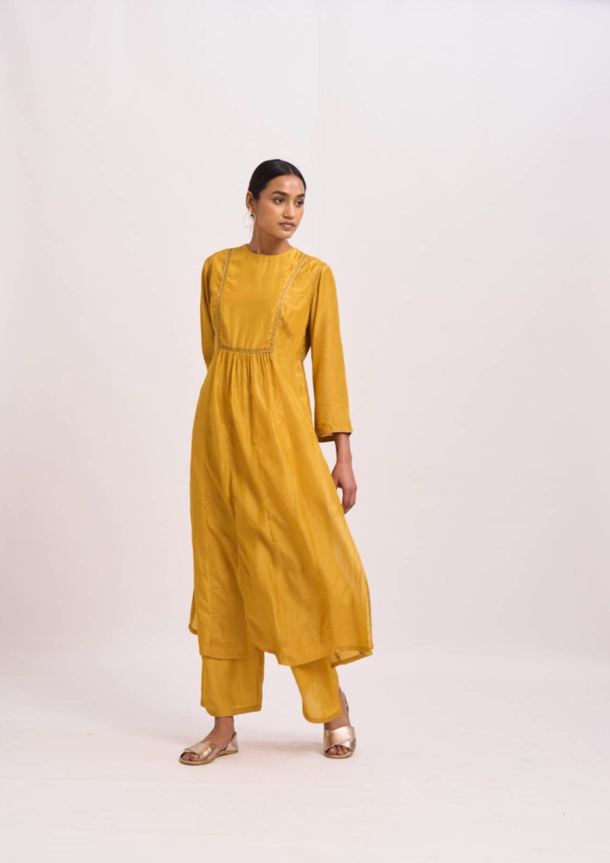 Mridini mustard kurta set