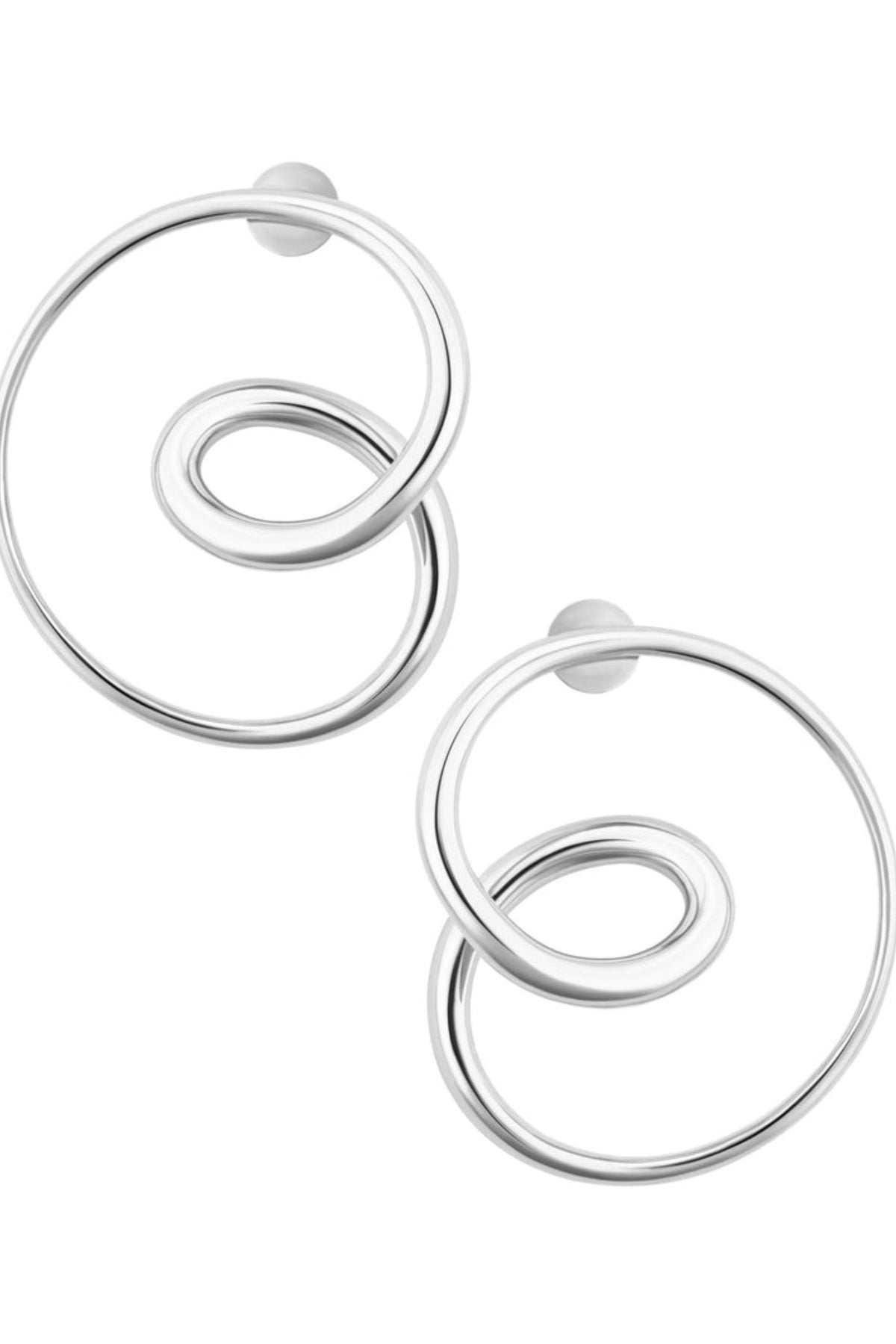 Swirly Medium Mismatched Hoops