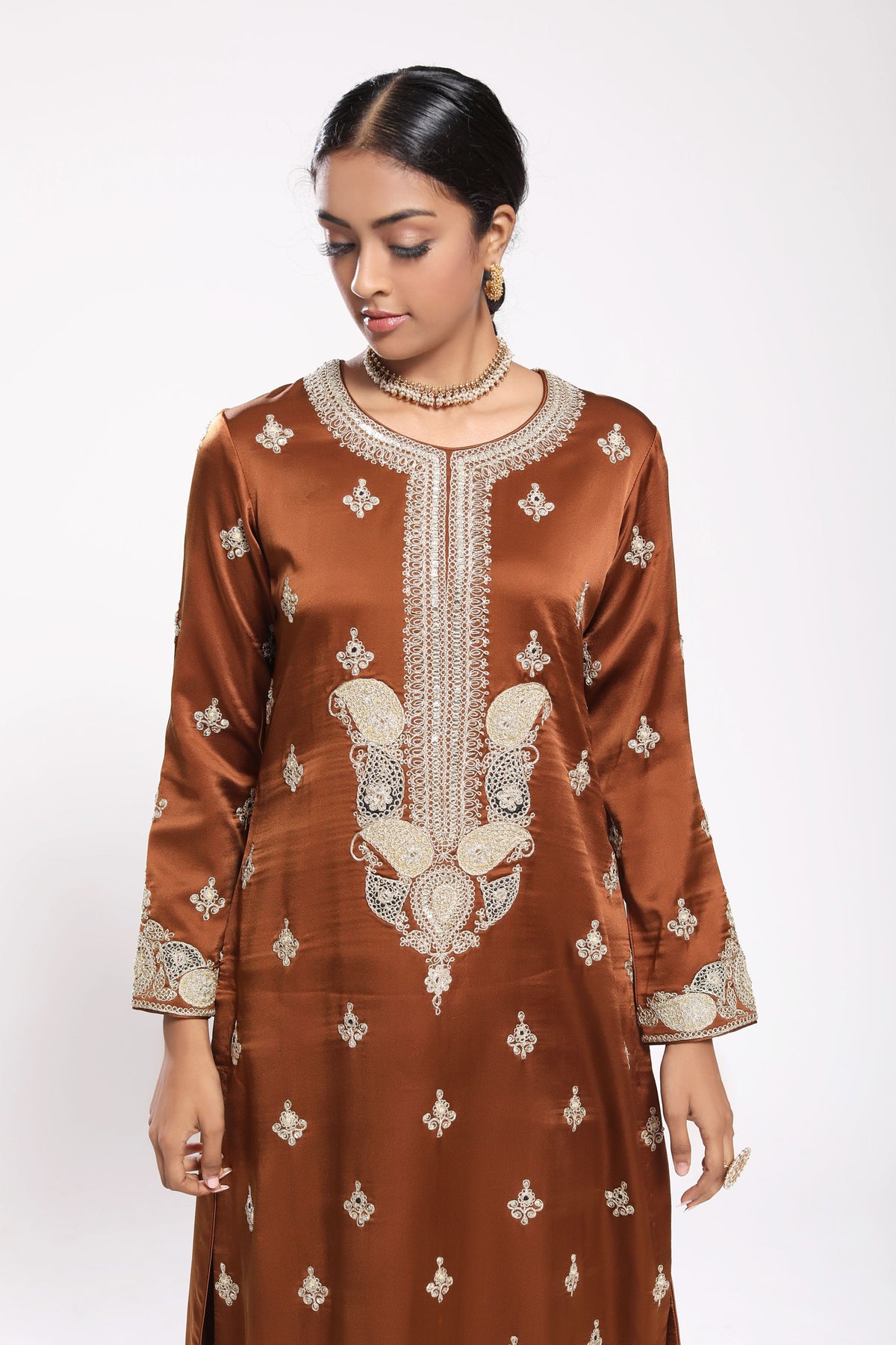 Brown kurta set