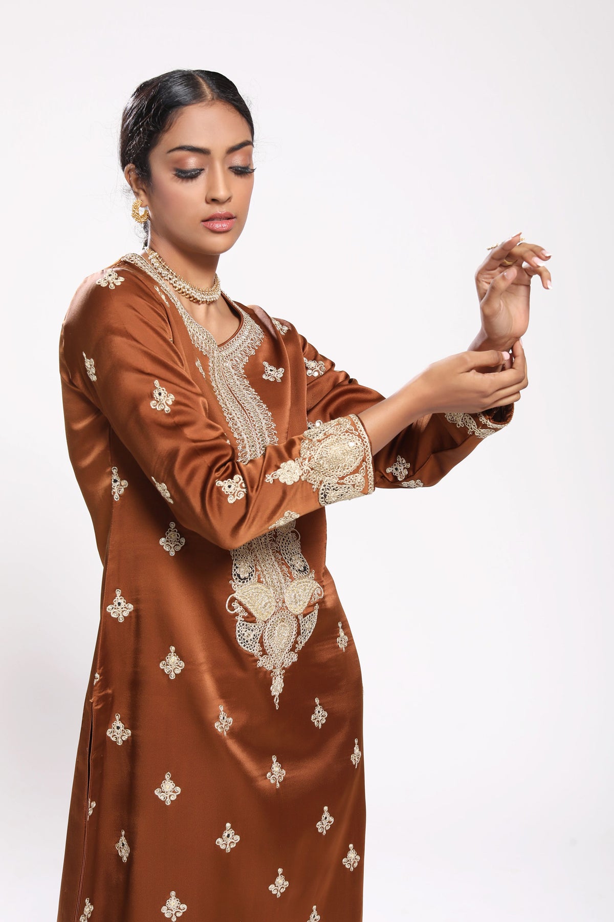 Brown kurta set