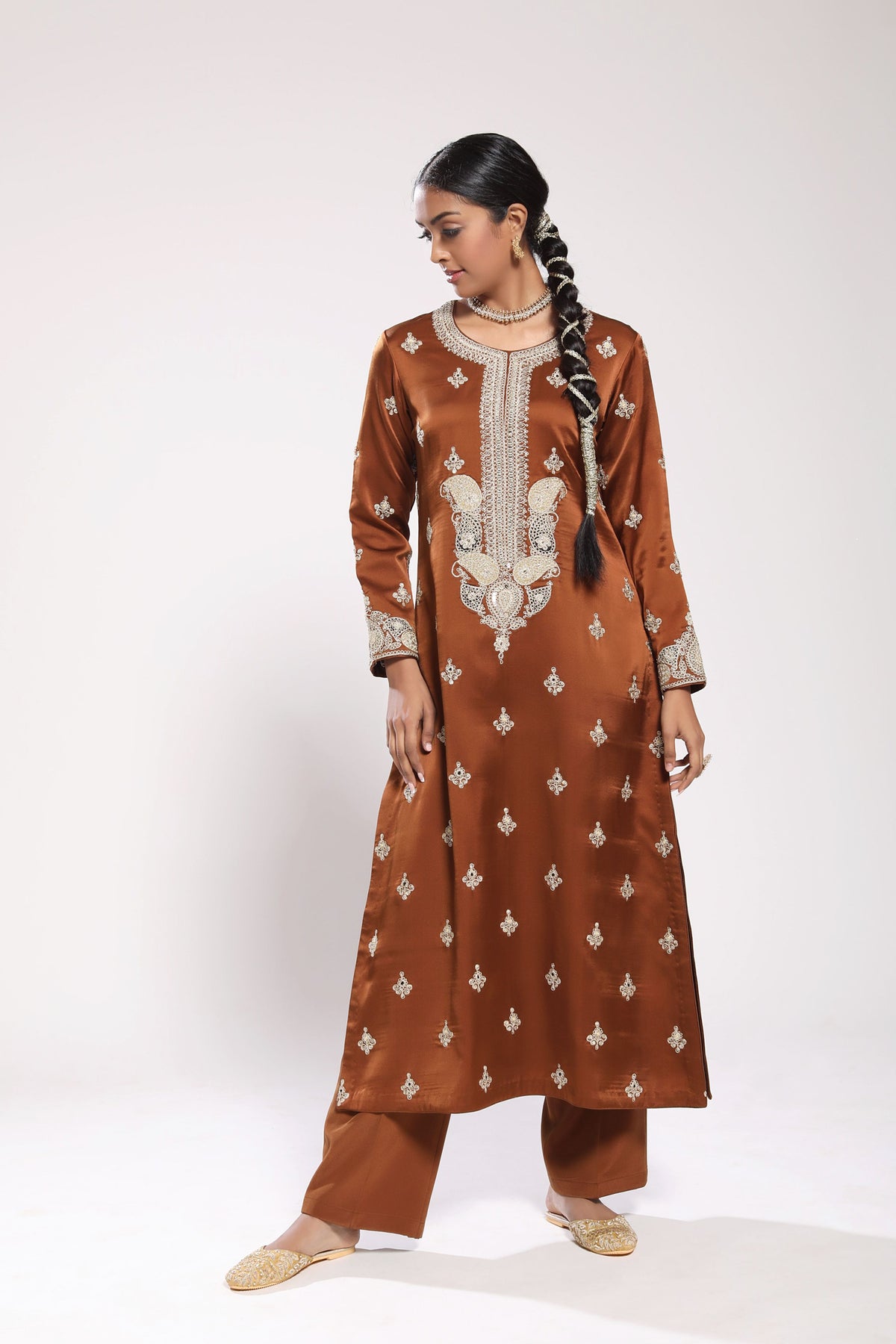 Brown kurta set