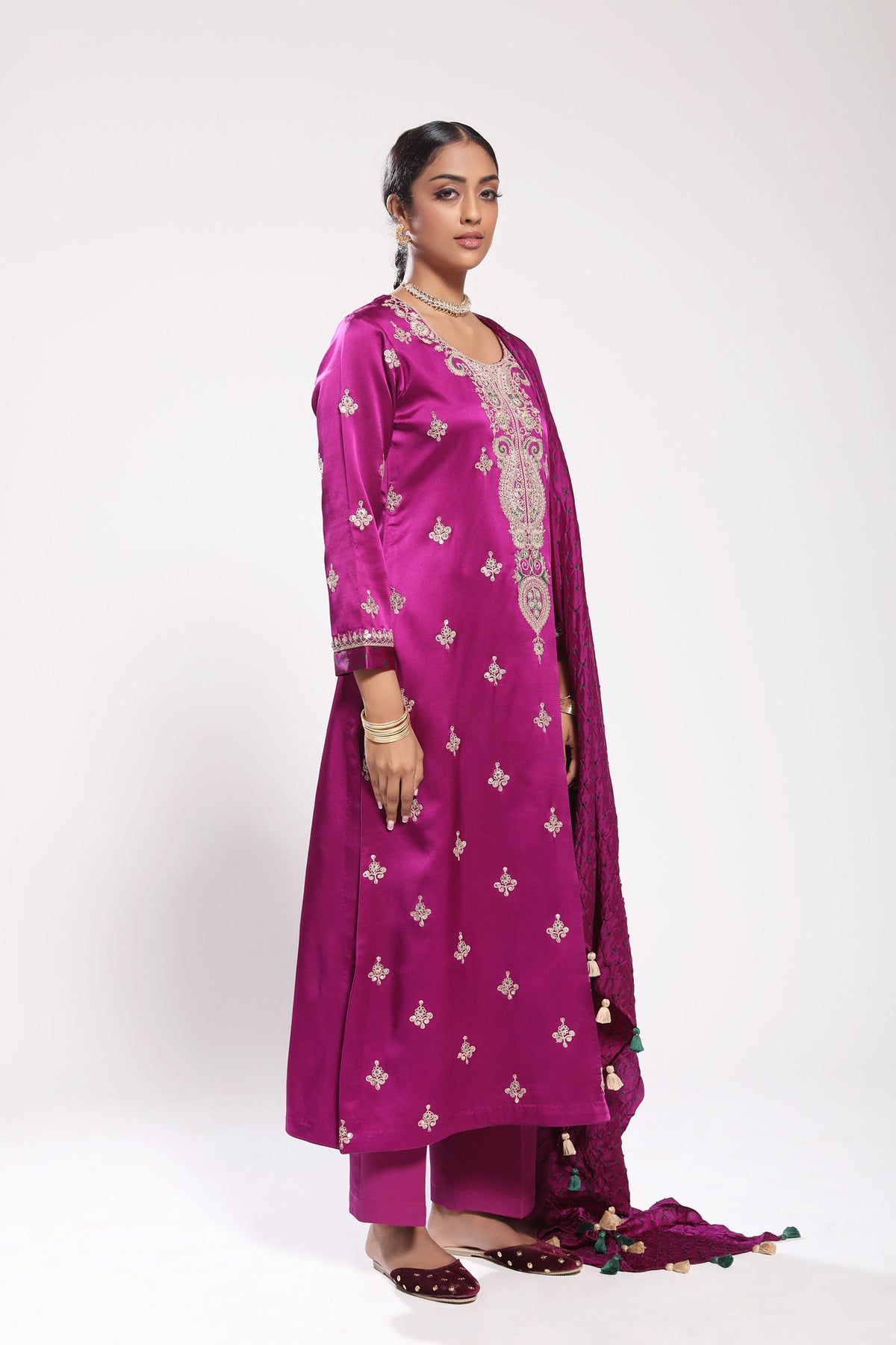 Purple kurta set