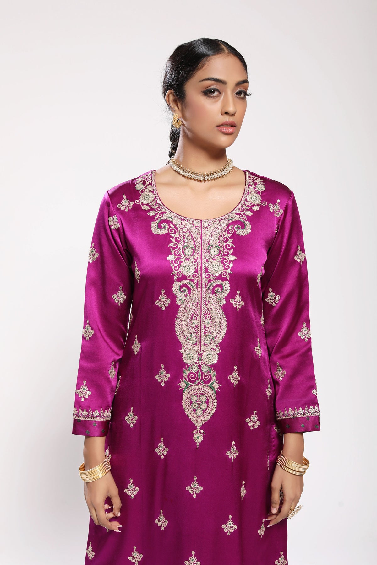 Purple kurta set