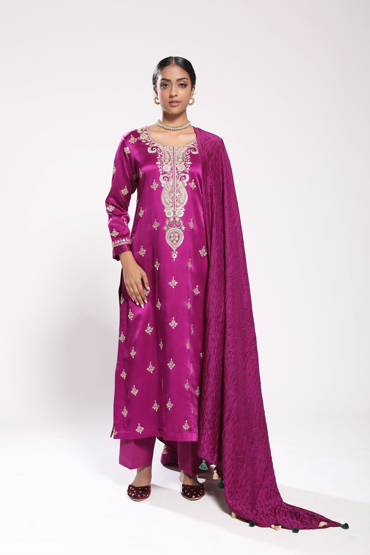 Purple kurta set