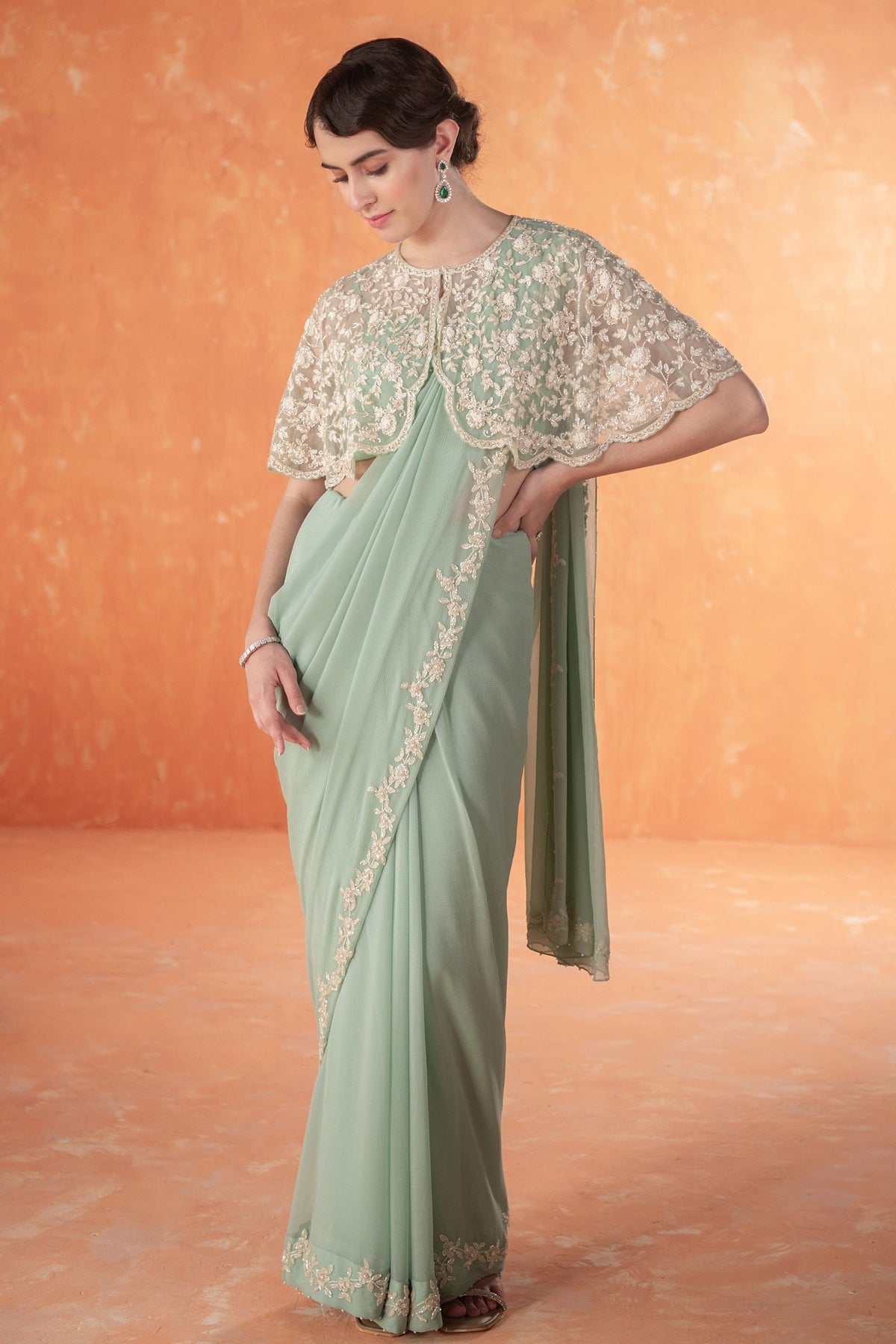 Adena Poncho Saree