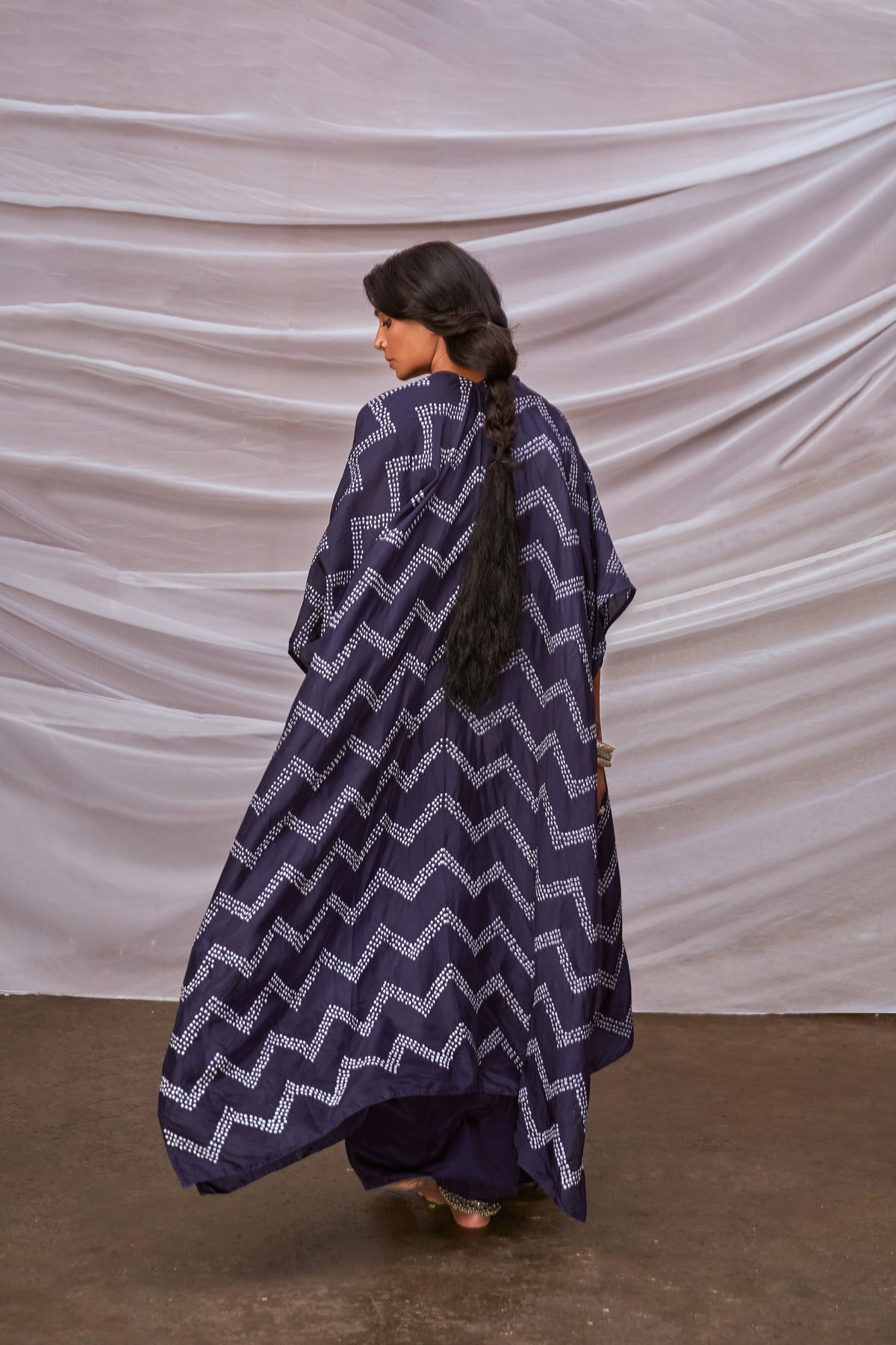 Navy blue cape set