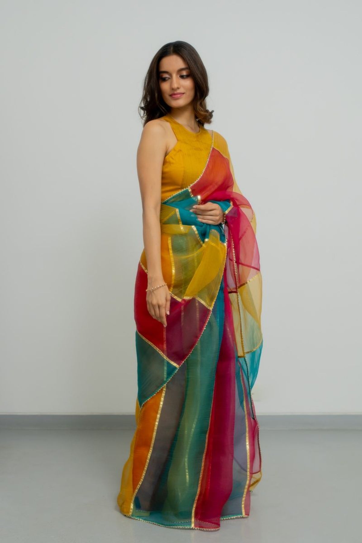 MultiColor Mutiyar Saree Set