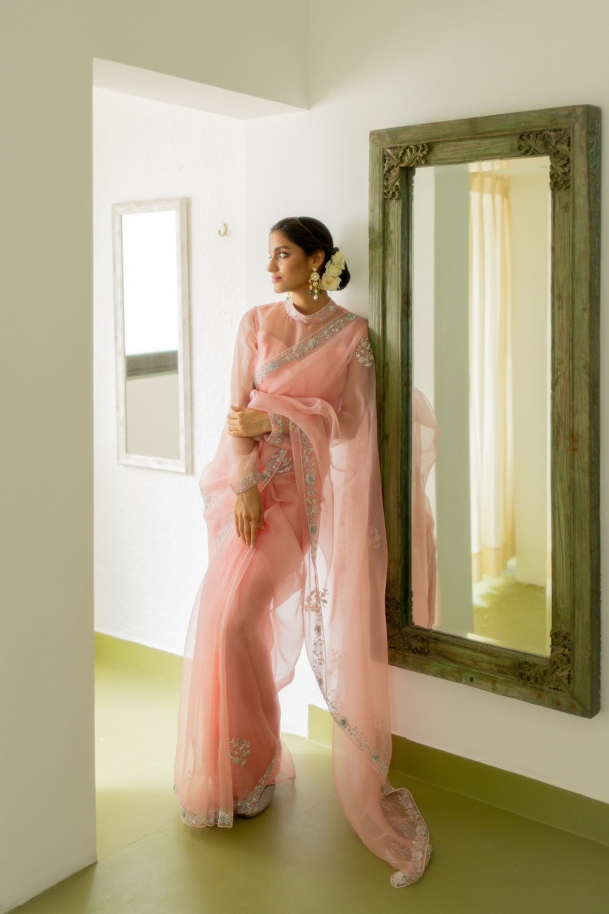 Ceiline Blush Pink Saree Set