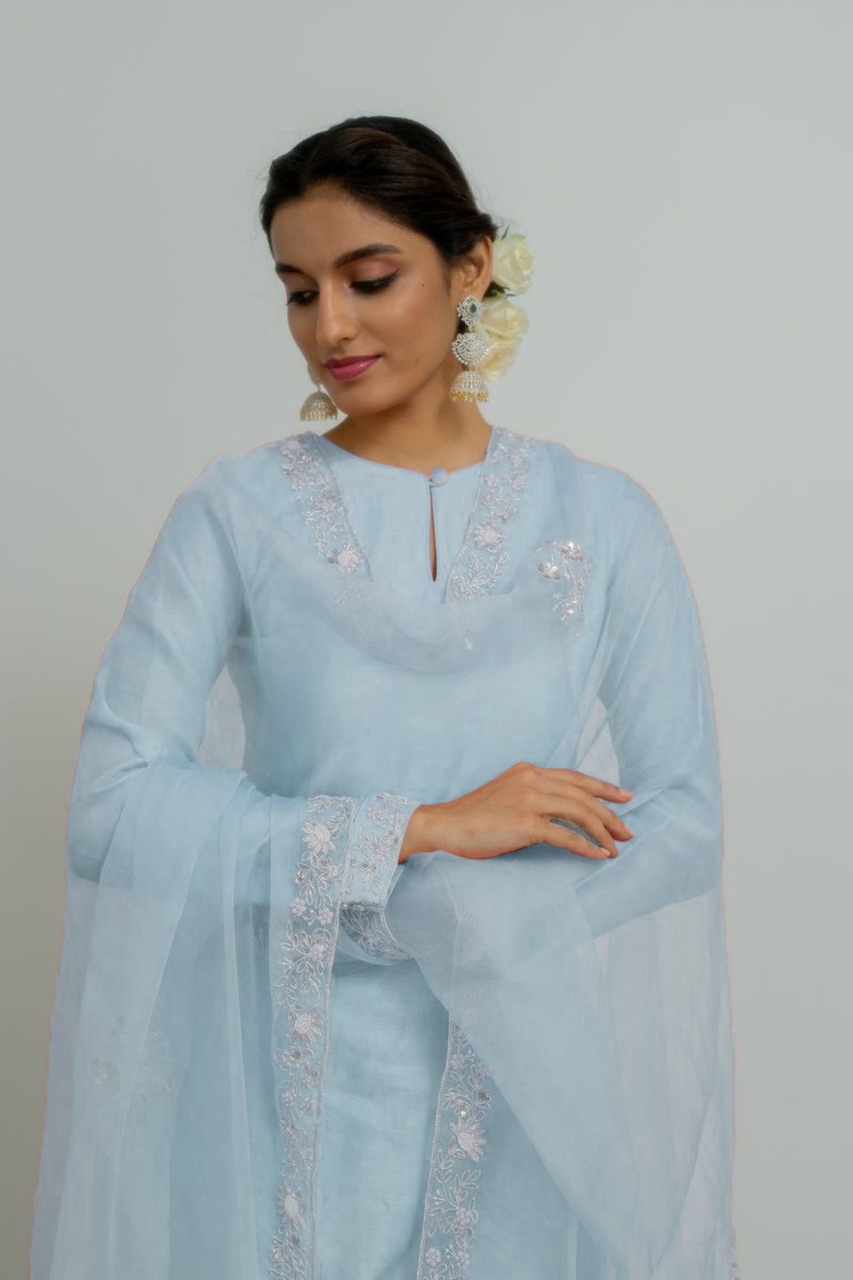 Blue Ceiline Kurta Set