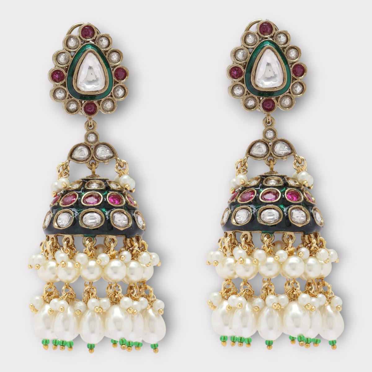 Cultured Polki Dangler Earrings