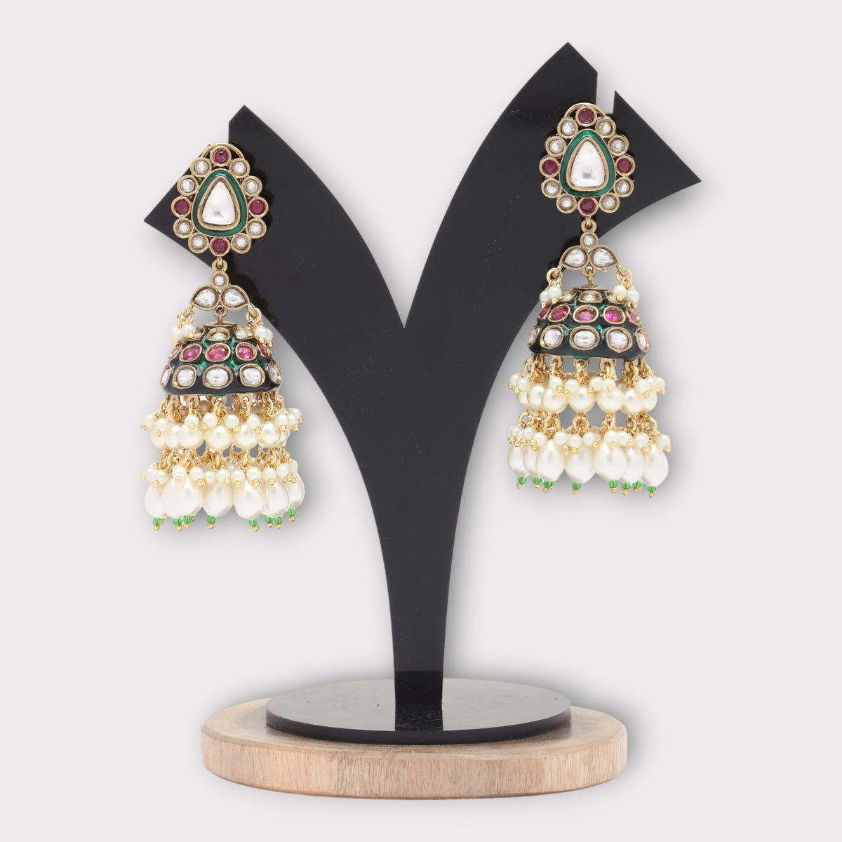 Cultured Polki Dangler Earrings