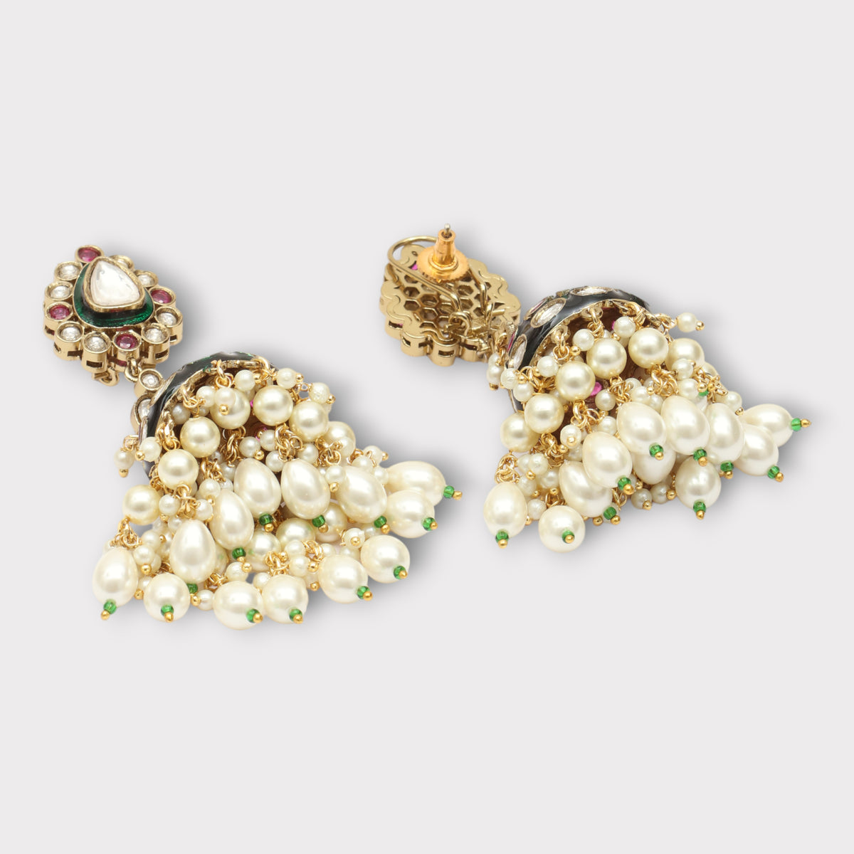 Cultured Polki Dangler Earrings