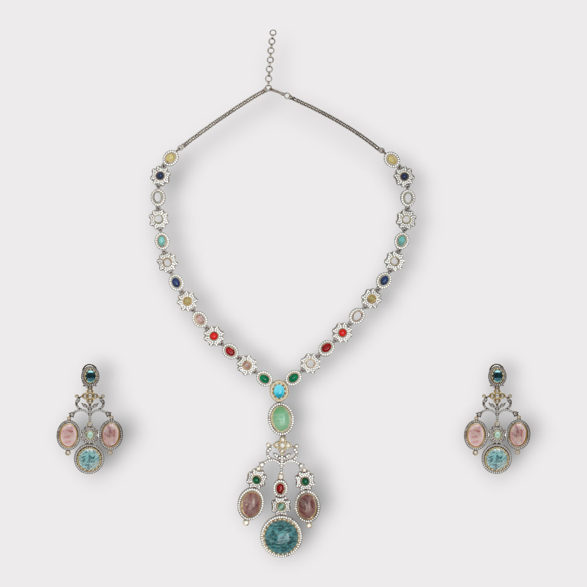 Multicolor Contemporary Necklace Set