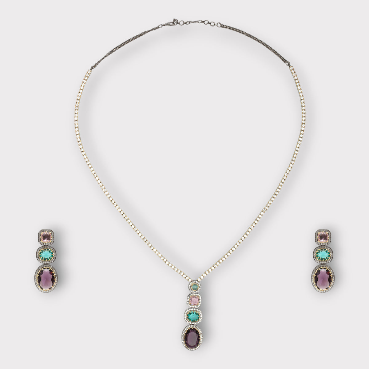 Treasure Multicolor Contemporary Necklace Set