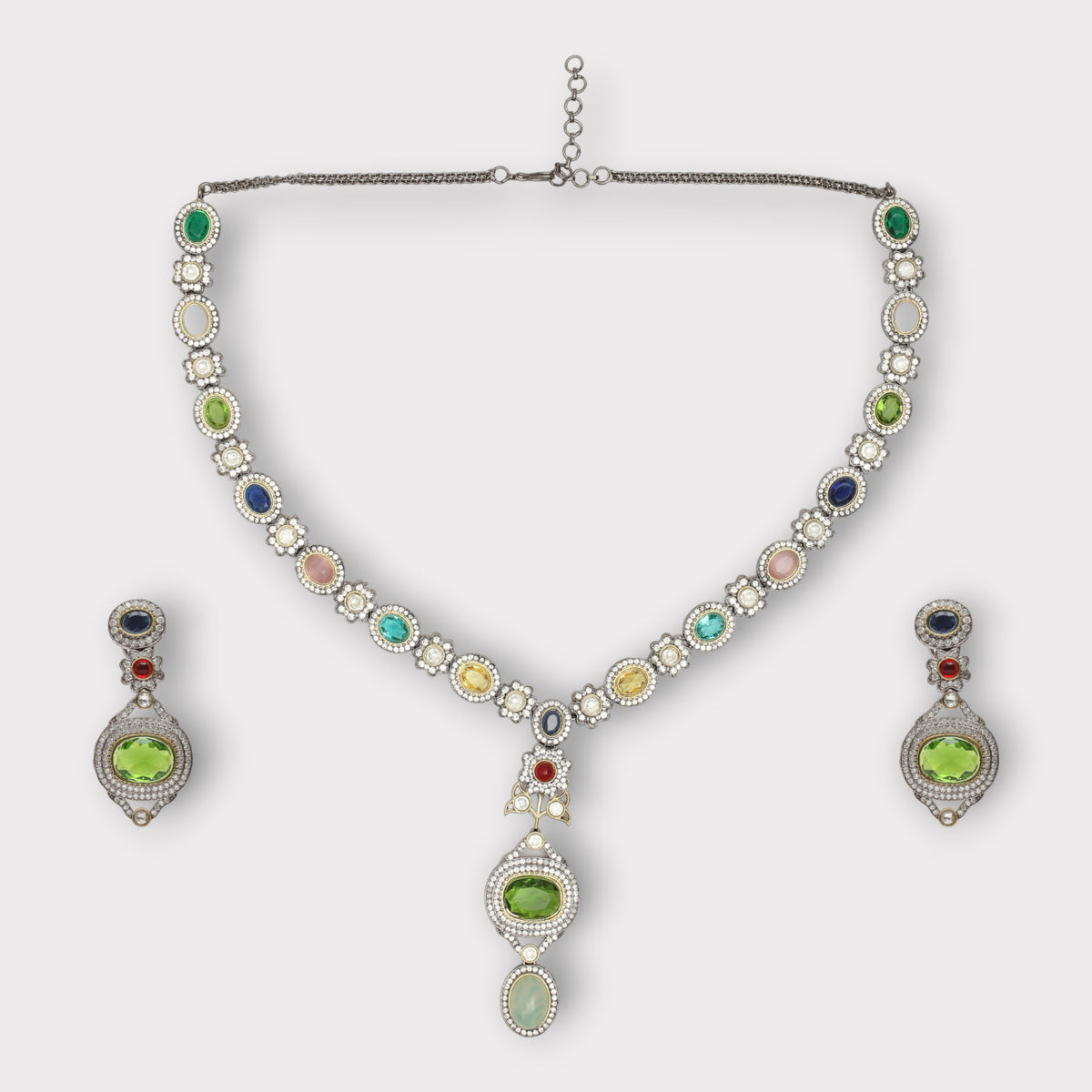 Evoke Multicolor Contemporary Necklace Set